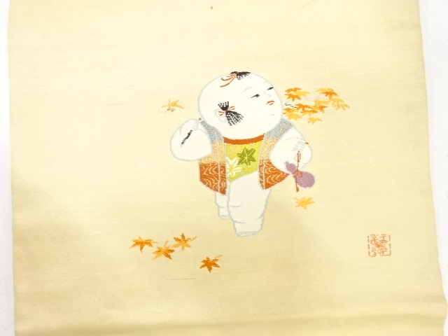 JAPANESE KIMONO / ANTIQUE NAGOYA OBI / SILK / WOVEN GOSHO DOLL